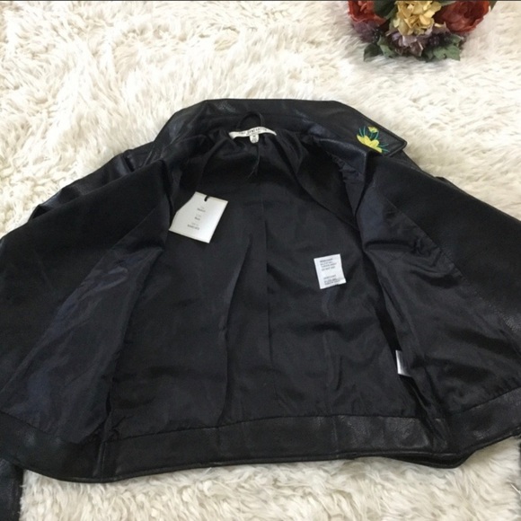 Free Generation Embroidered Faux Leather Jacket - Picture 6 of 8